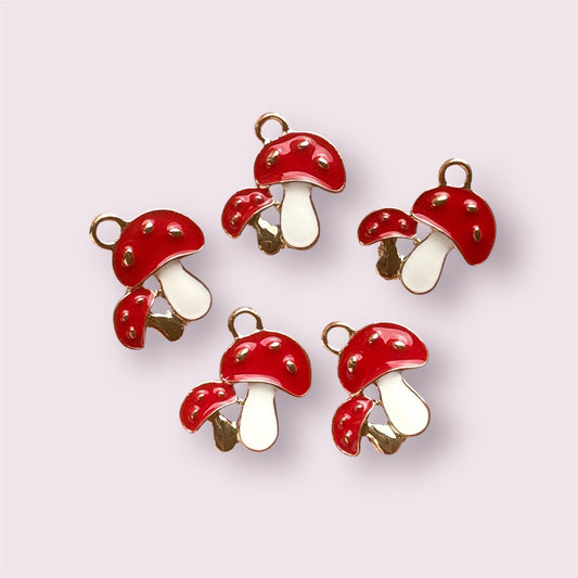 Toadstool charms, 20mm