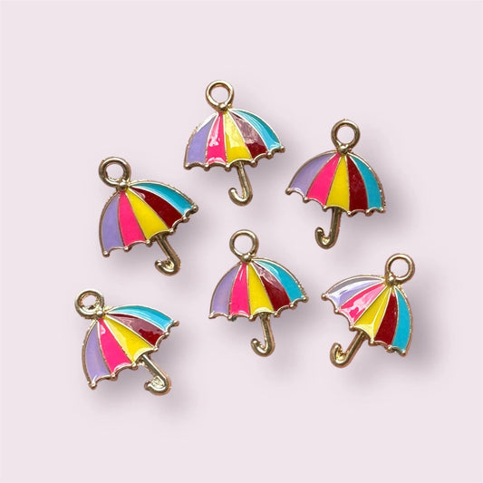 Umbrella enamel charms, 19mm