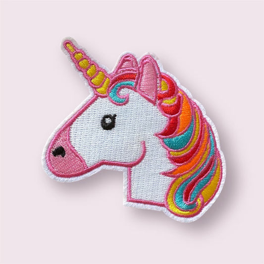 Unicorn bright iron on patch,