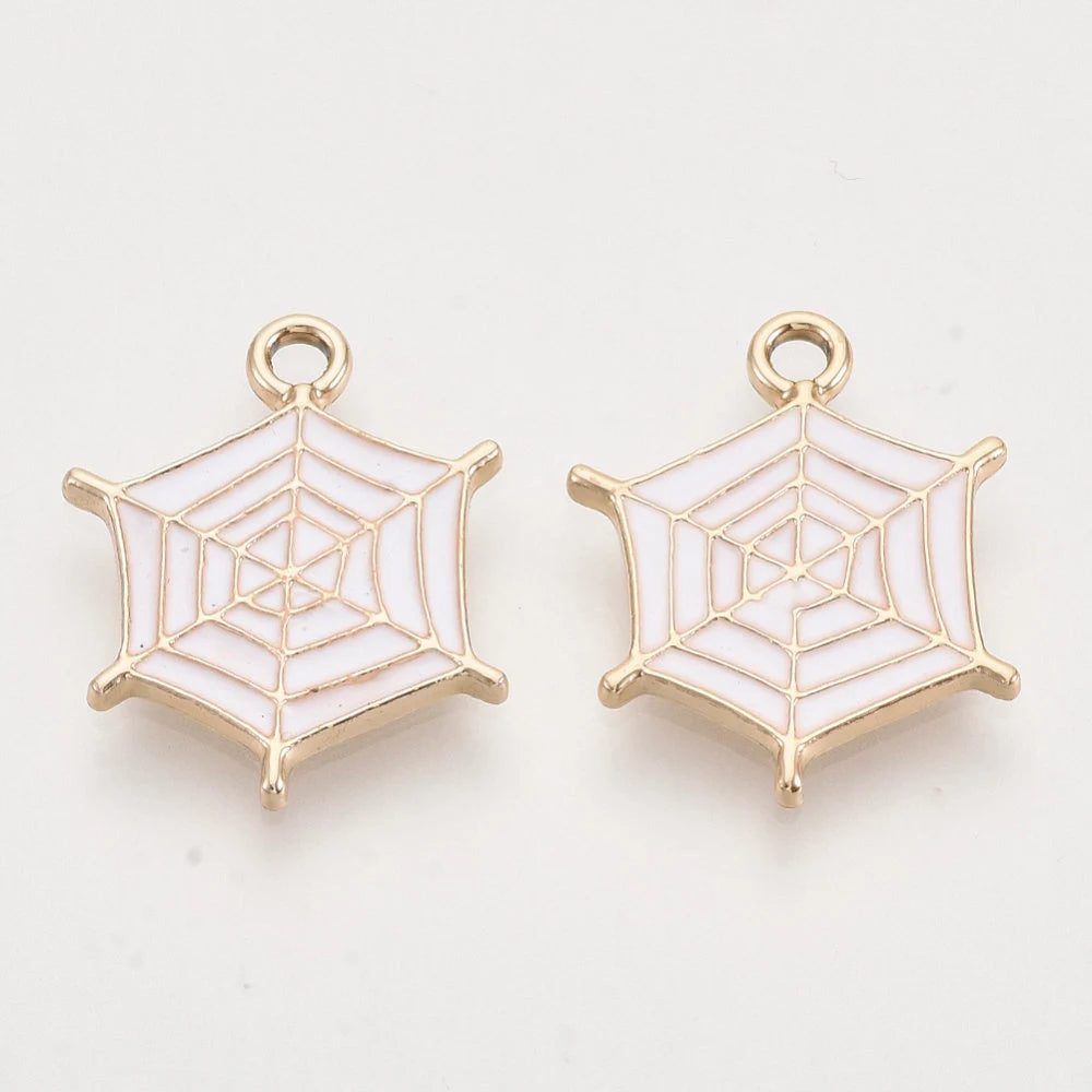 white cobweb charms