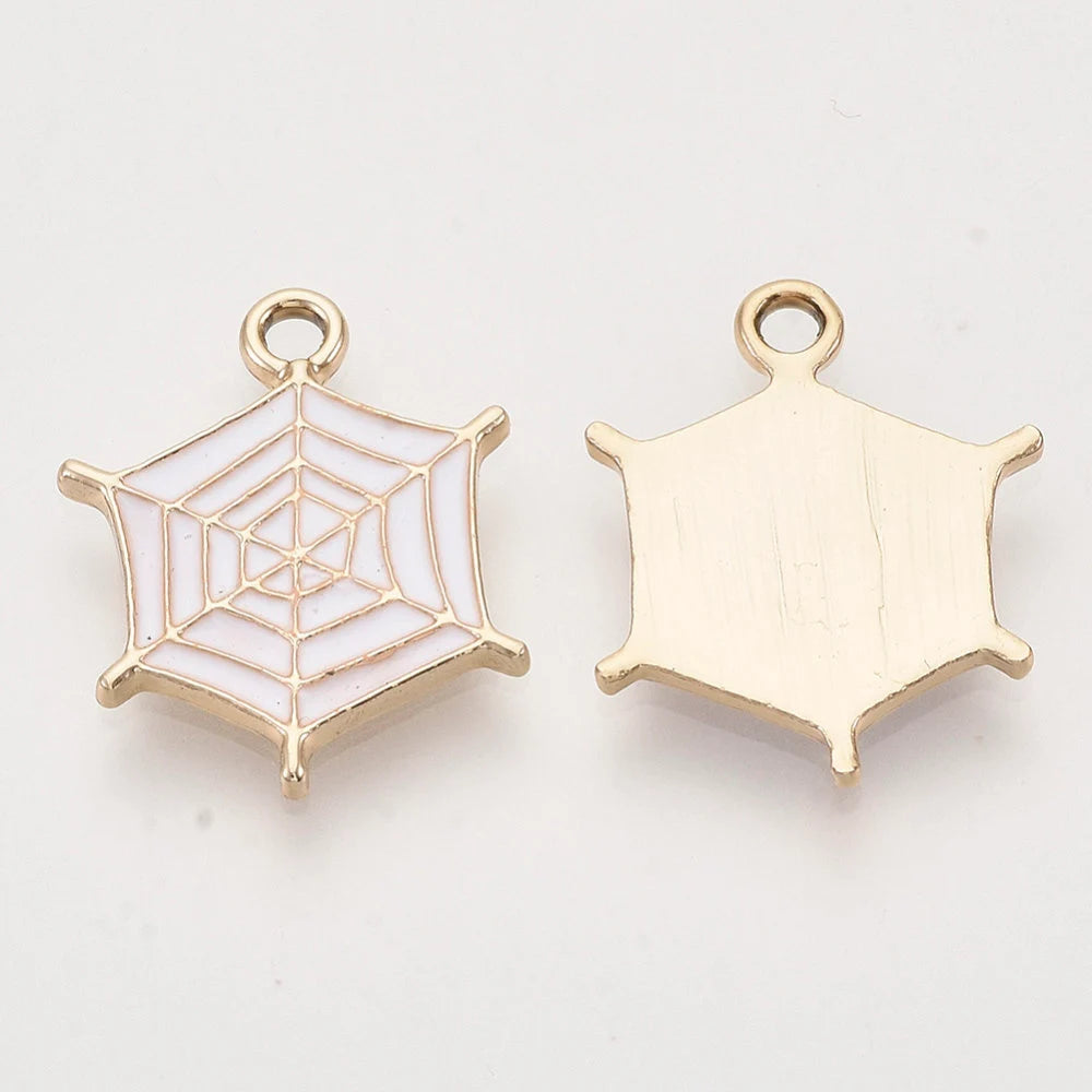 white cobweb charms