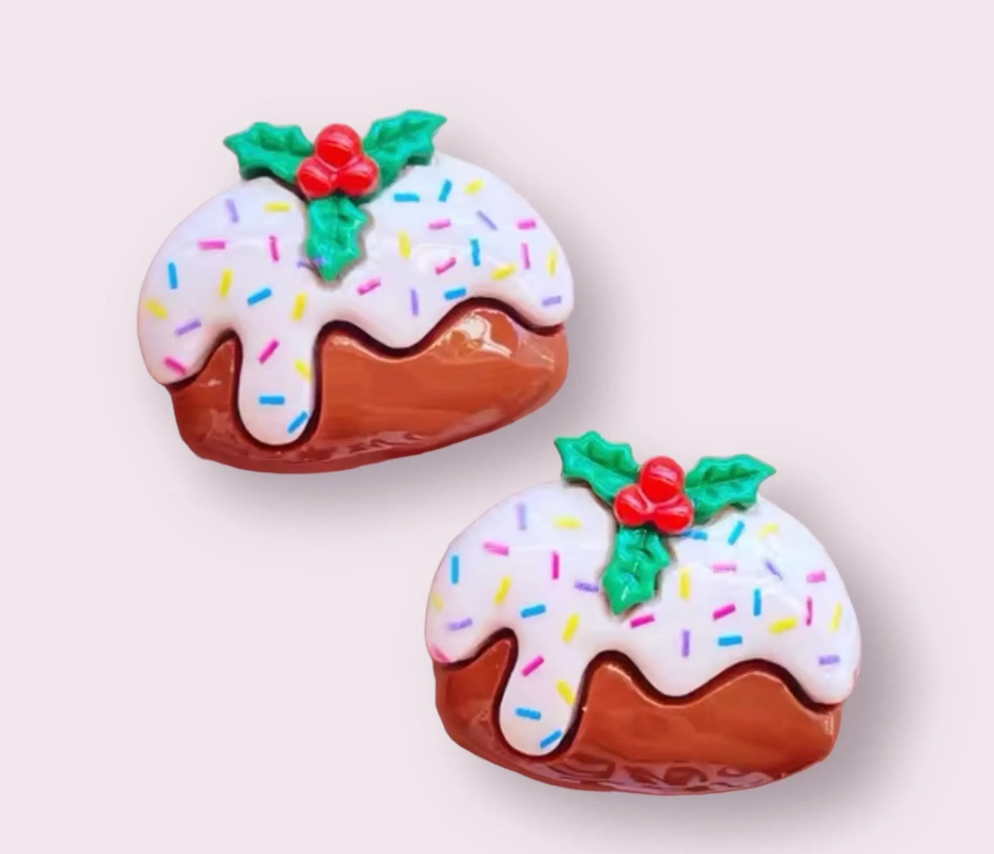 Christmas pudding cabochons, 27mm