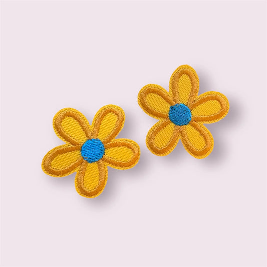 flower patch, iron on fun yellow, 33mm