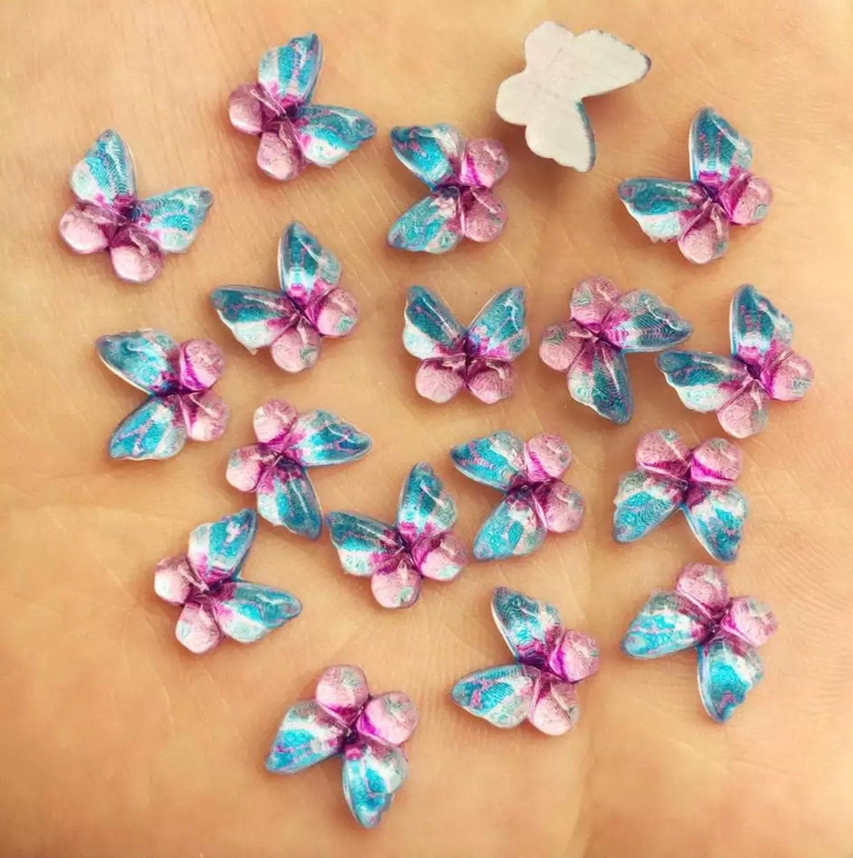 Butterfly resin embellishments, 10mm