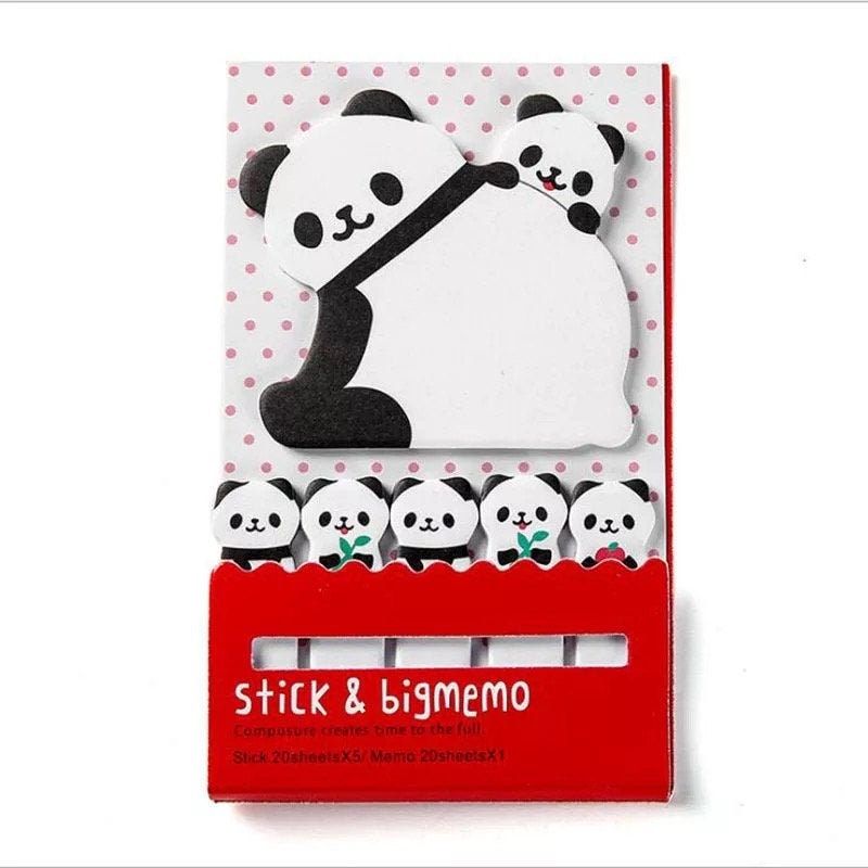 Panda sticky notes memo pad