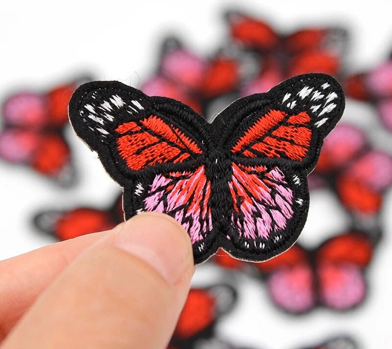 Red mini butterfly patches