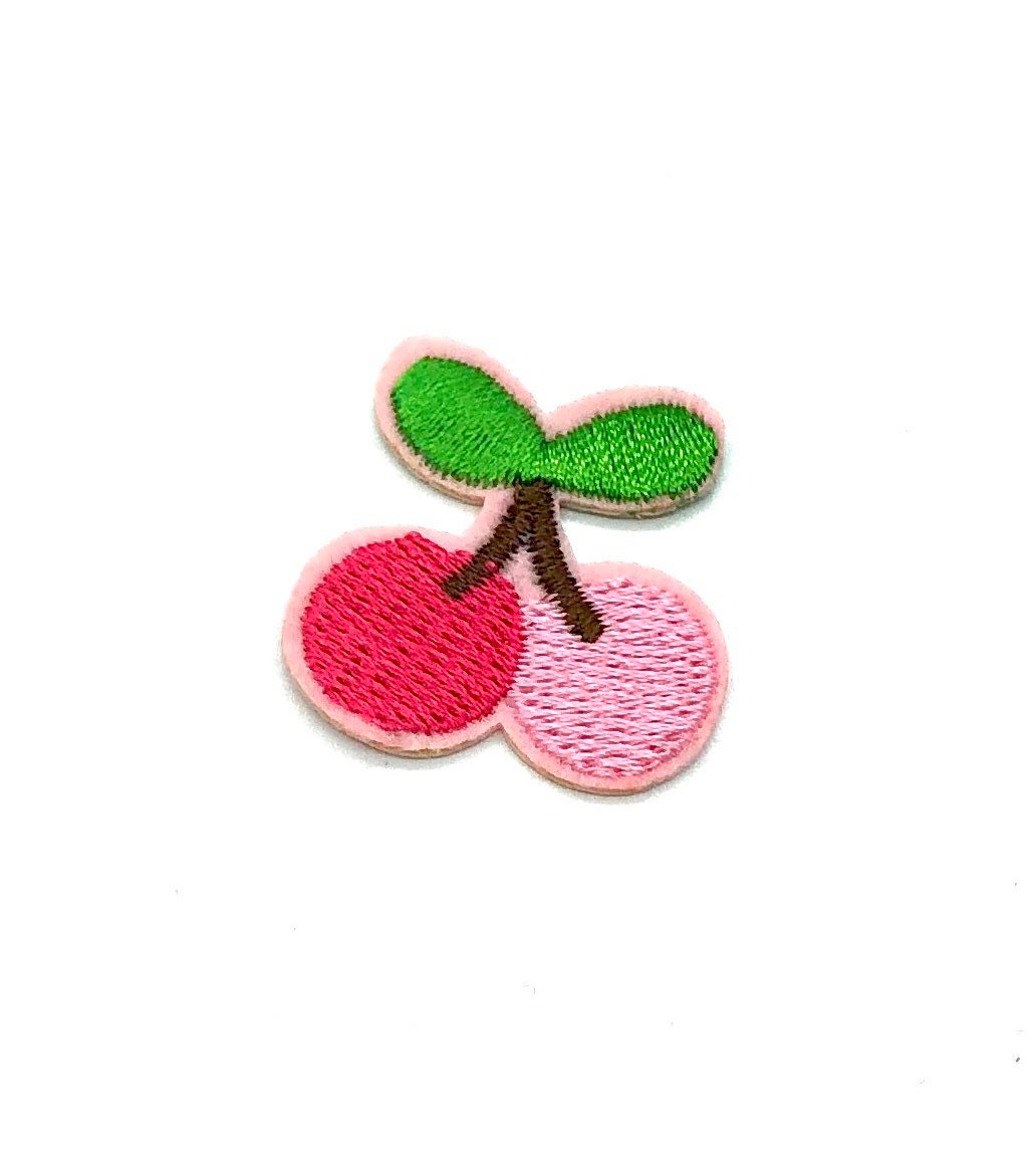 Cherry embroidered patch, iron on