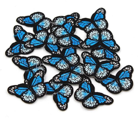 Blue mini butterfly patches