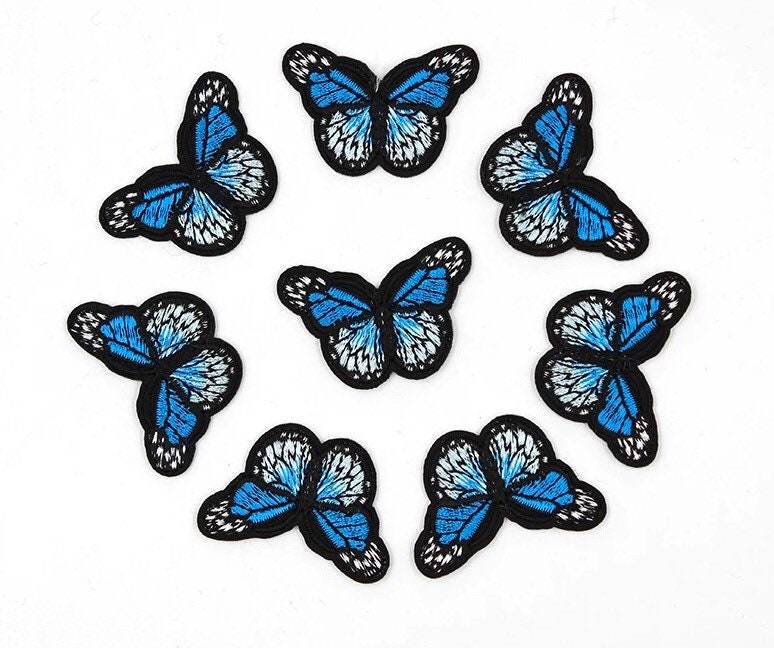 Blue mini butterfly patches