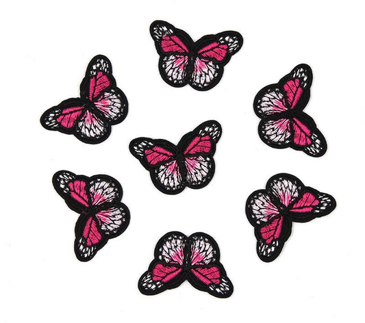 Dark pink Butterfly mini patches