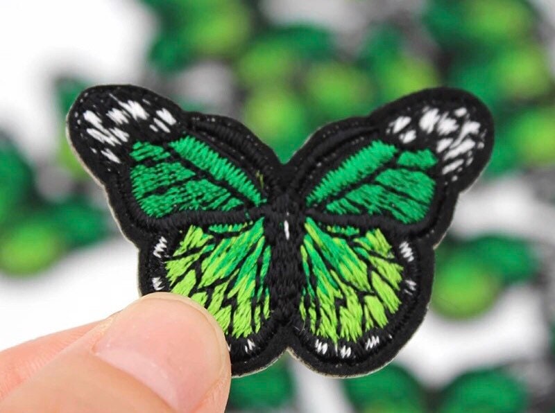 Green mini butterfly patches