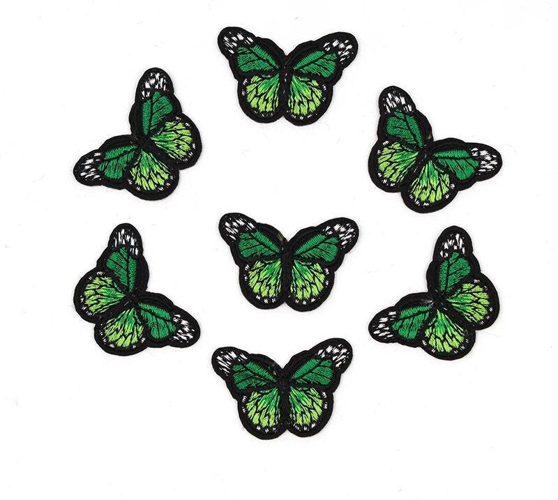 Green mini butterfly patches