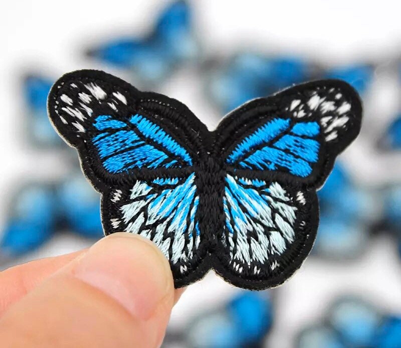 Blue mini butterfly patches