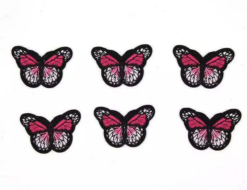 Dark pink Butterfly mini patches