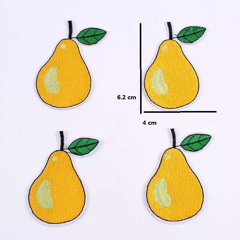 Pear iron on patch, 4cm