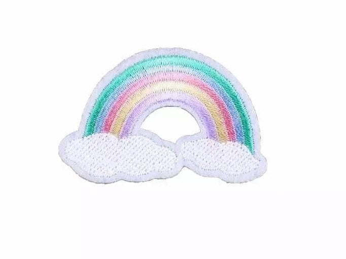 Pastel rainbow patch, iron on