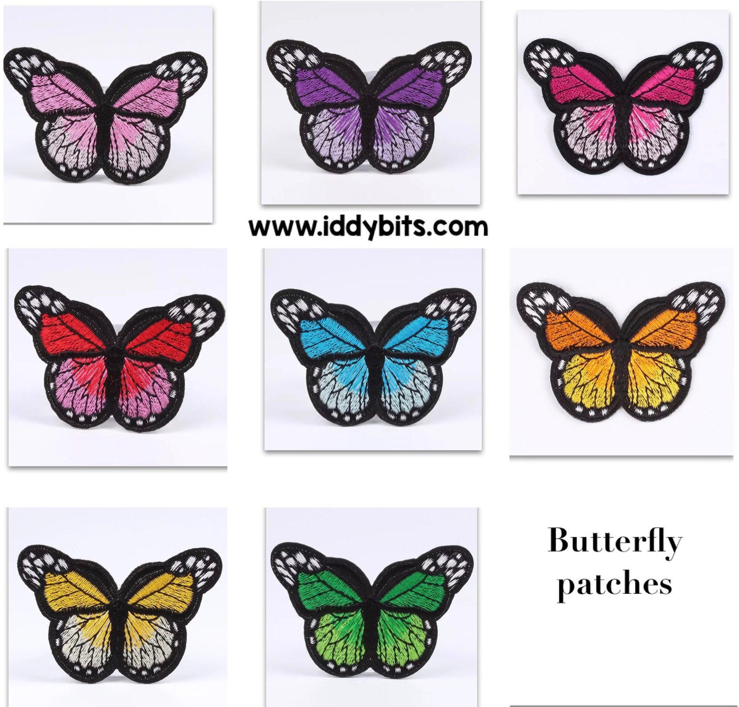 Blue mini butterfly patches