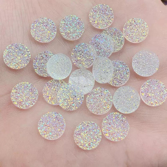 Round clear resin cabochon, 10mm