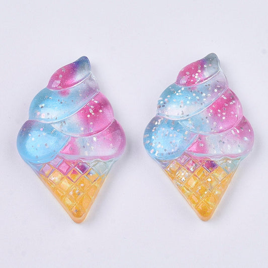 Ice cream resin embellishments, 34mm