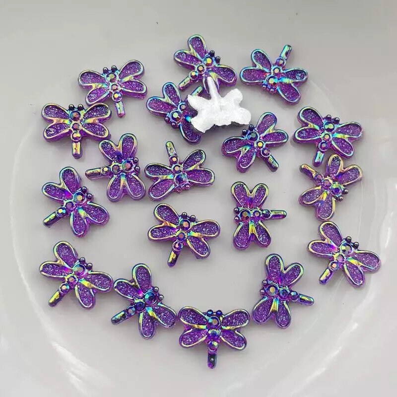 Dragonfly embellishments, 12mm