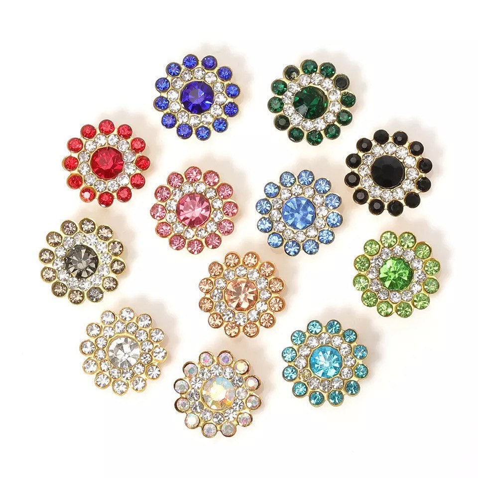 Round rhinestone effect cabochons, 14mm acrylic