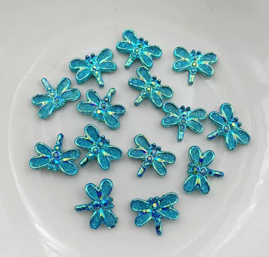 Dragonfly embellishments, 12mm