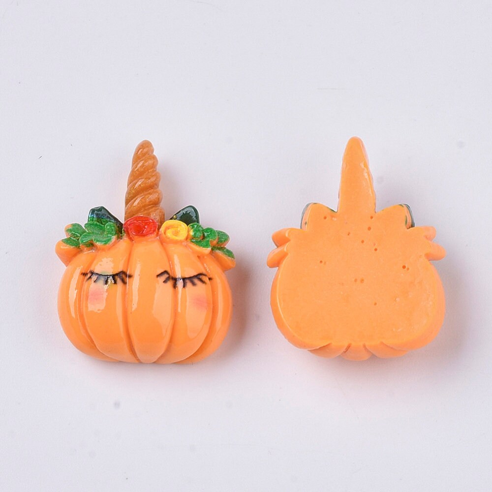 pumpkin resin embellishments, 22mm