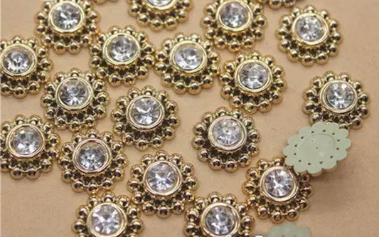 Round clear rhinestone cabochons 13mm