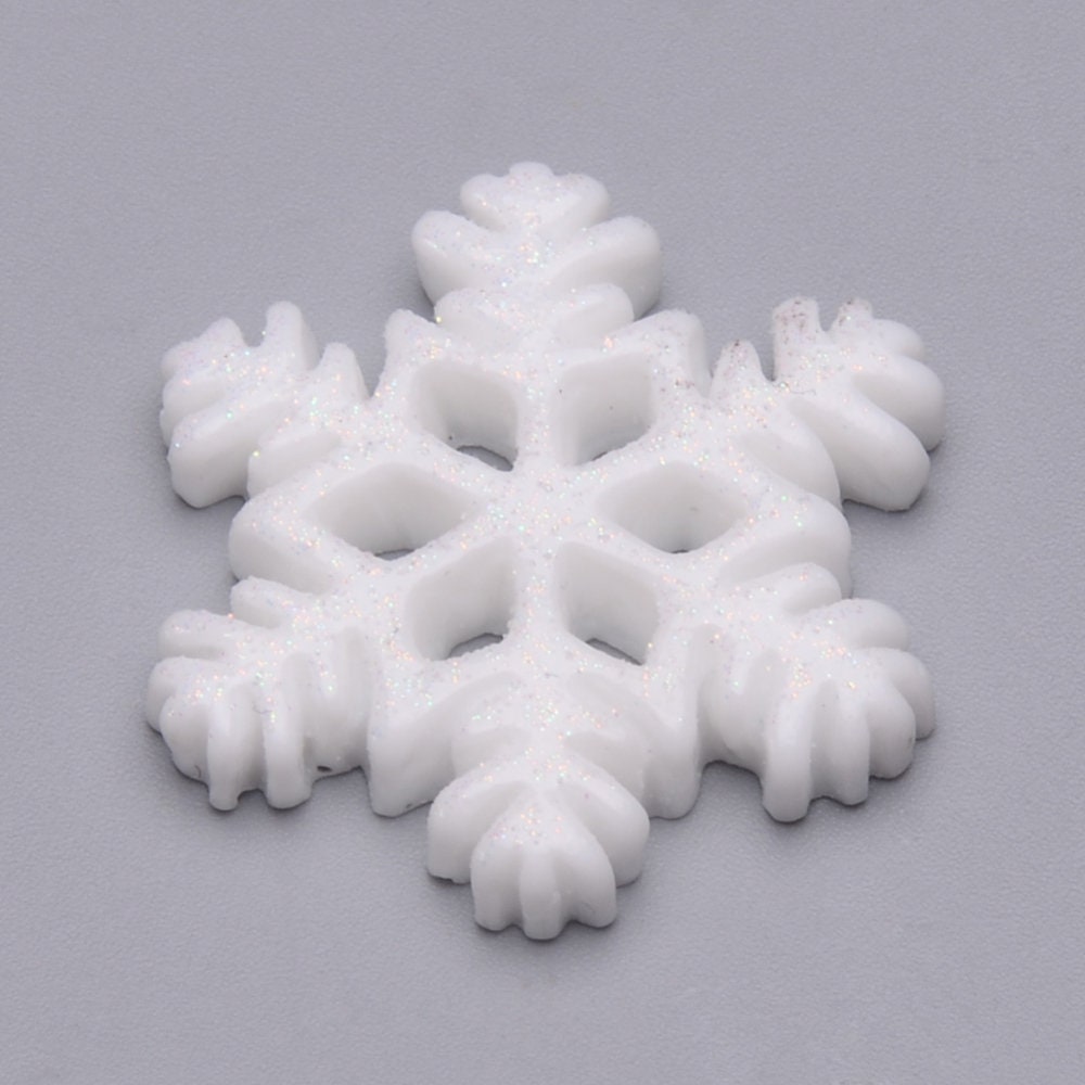 Snowflake cabochons, 20mm