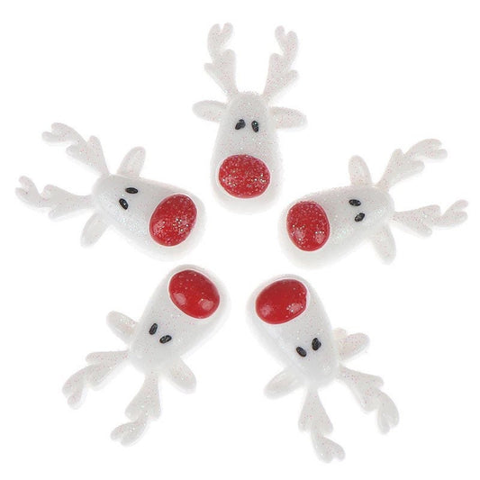 Reindeer resin cabochons, 30mm