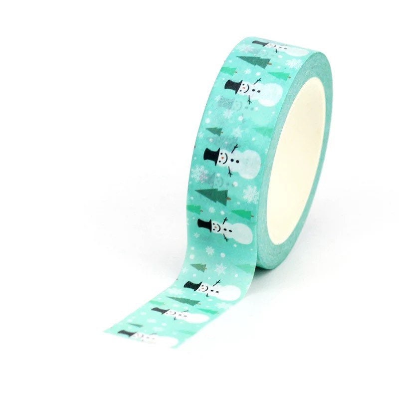 Snowman washi tape,xmas tape, 10m