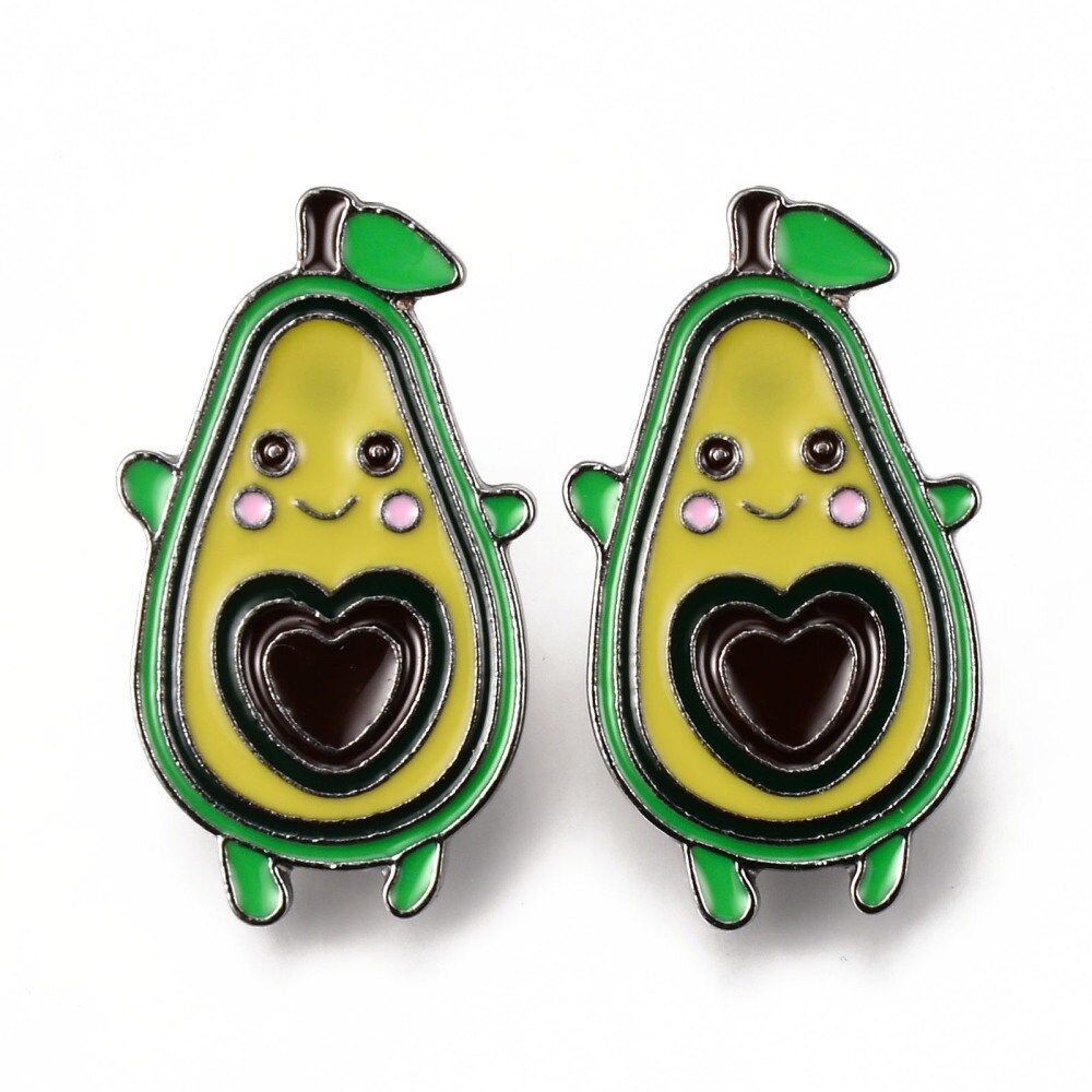 avocado enamel pin badge