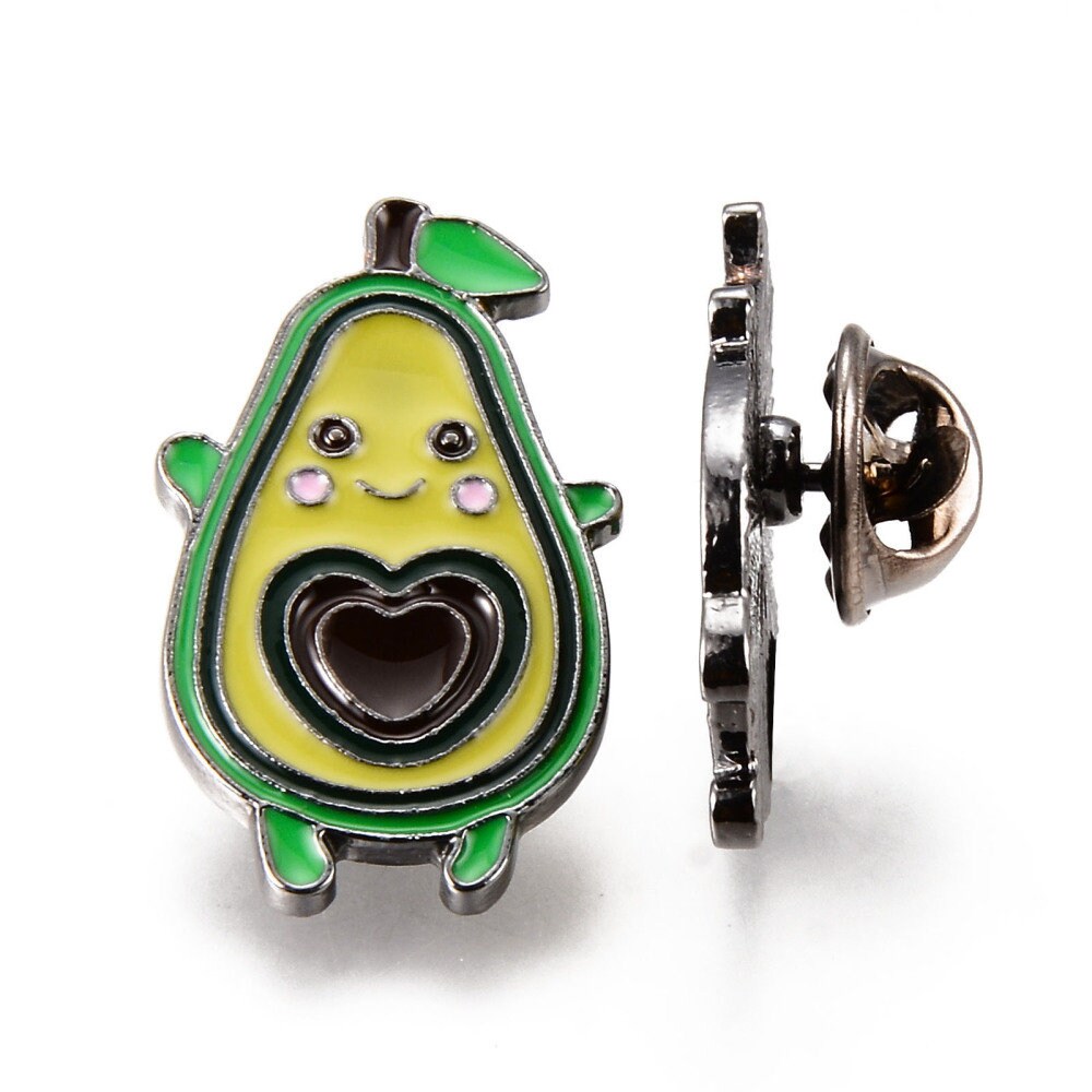 avocado enamel pin badge