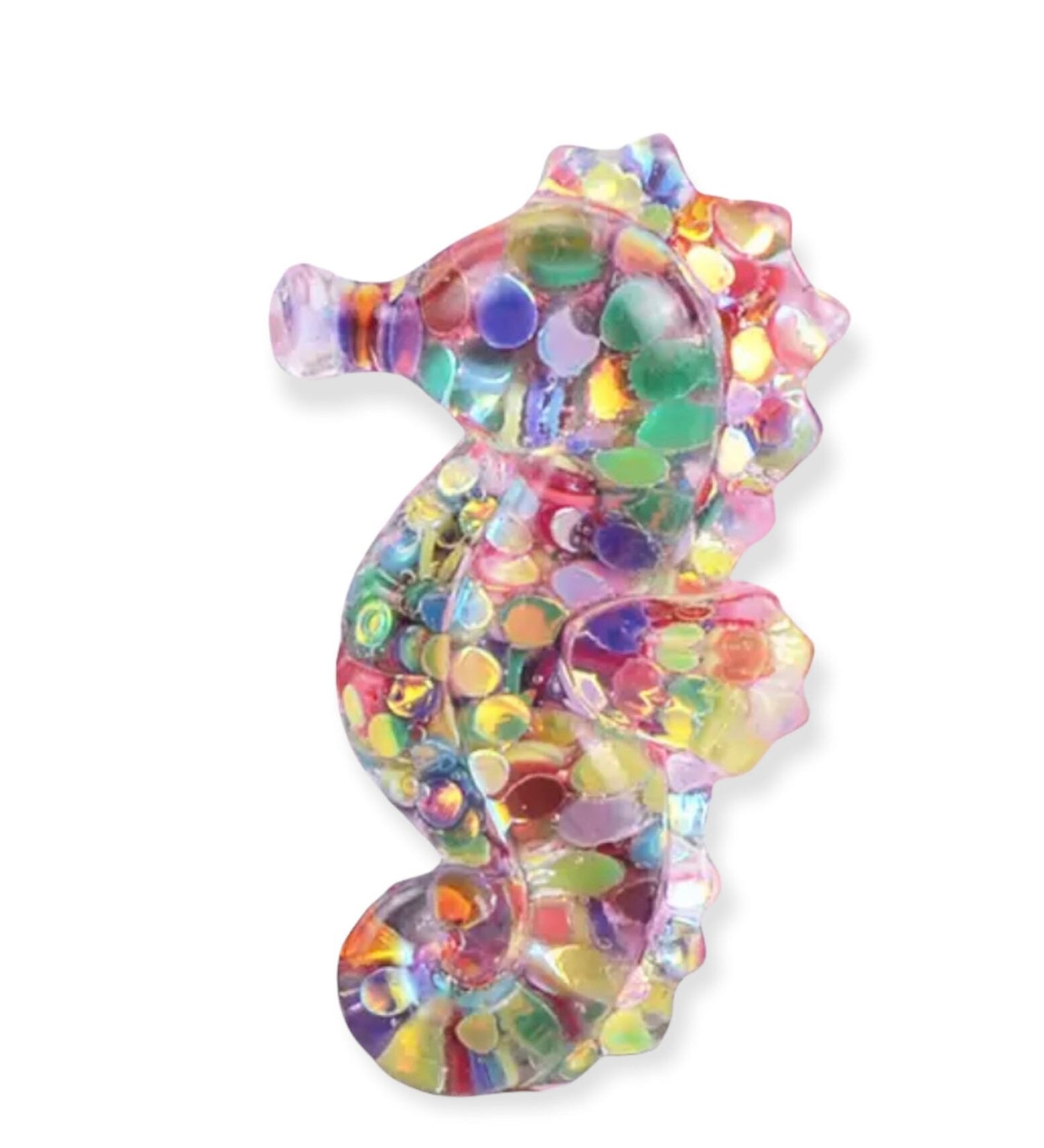 Seahorse cabochons, rainbow 25mm