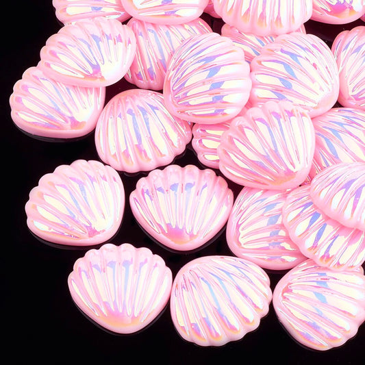 Seashell cabochons, pink 2cm