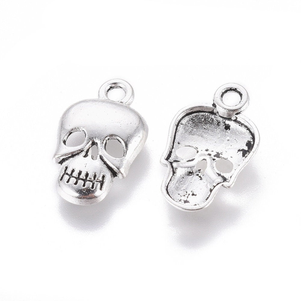 Silver Skull charms