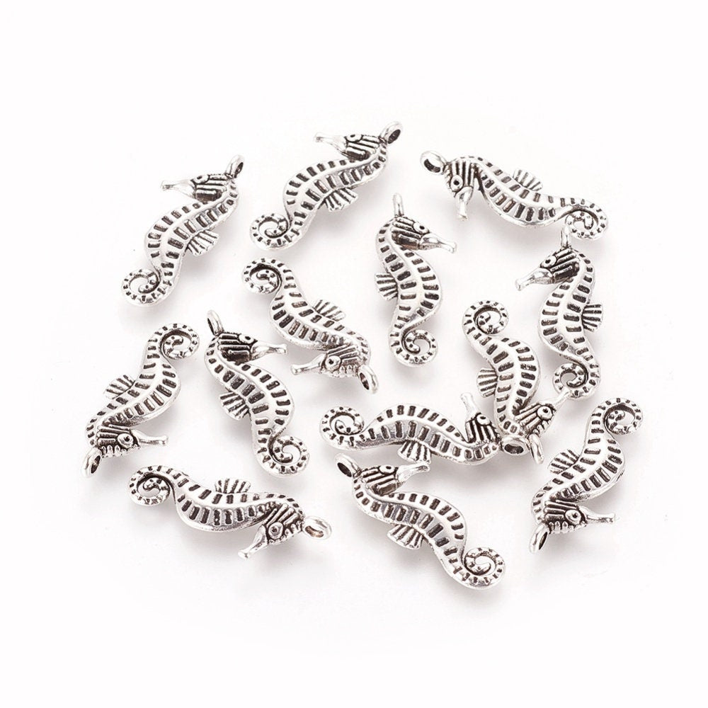 Silver Seahorse charms