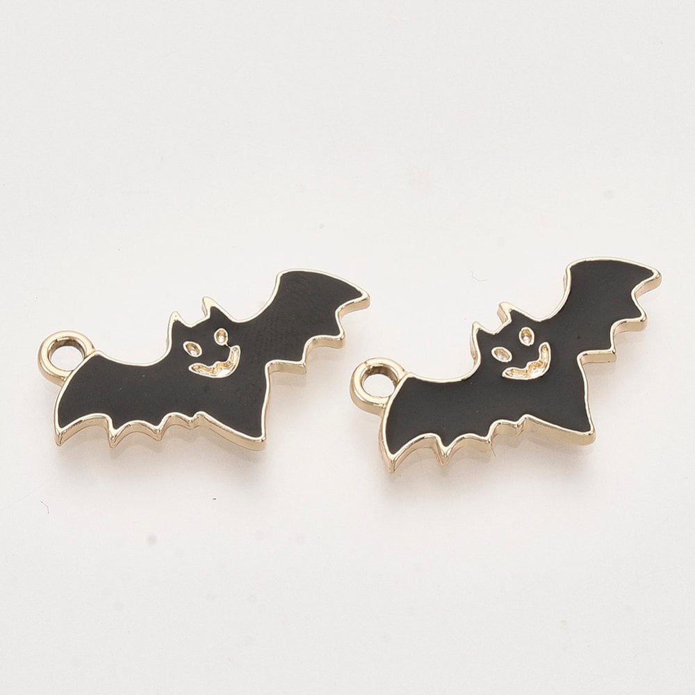 Bat enamel charms, 23mm enamel