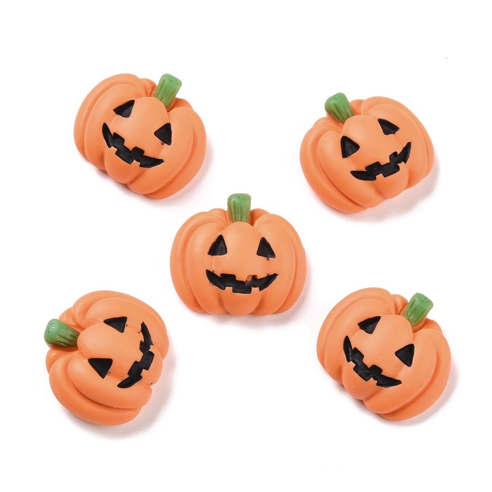 pumpkin matte resin embellishments, 20mm