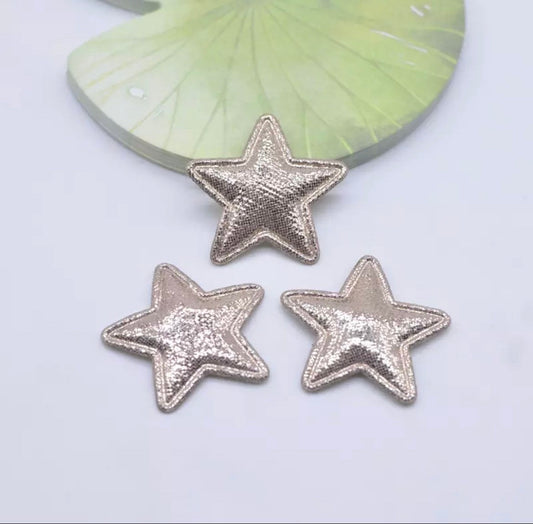 Champagne gold Star, fabric metallic appliqués