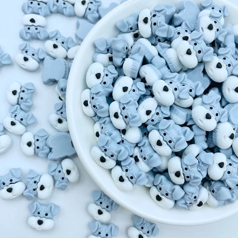 Dog resin embellishments, 14mm