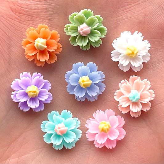 flower cabochons, 13mm