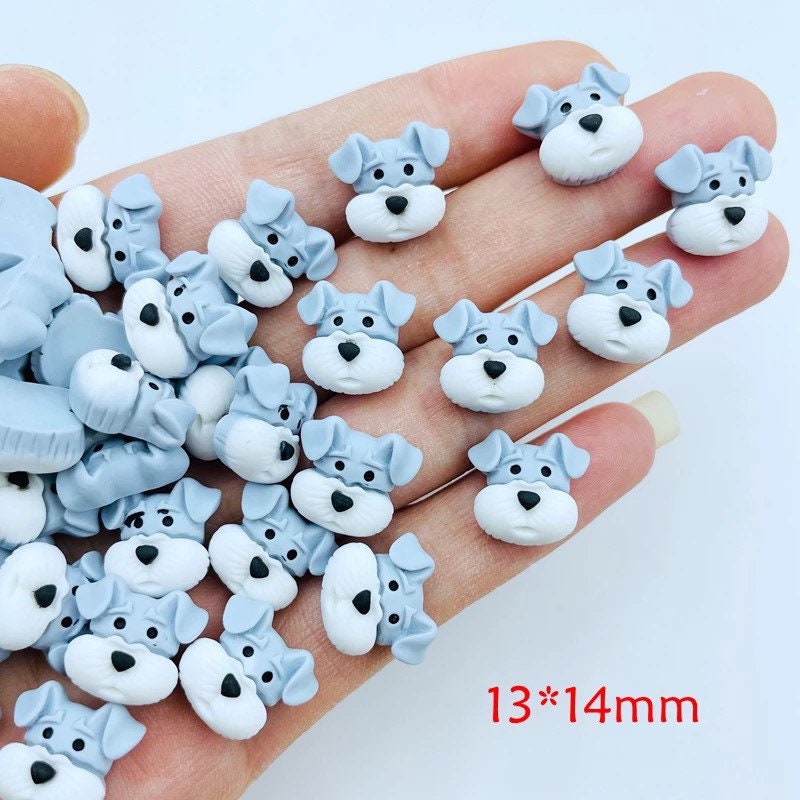 Dog resin embellishments, 14mm