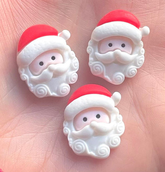 Santa resin cabochons, 23mm