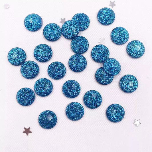 Blue 8mm round cabochon