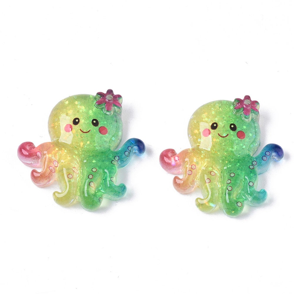 octopus resin embellishments, 22mm