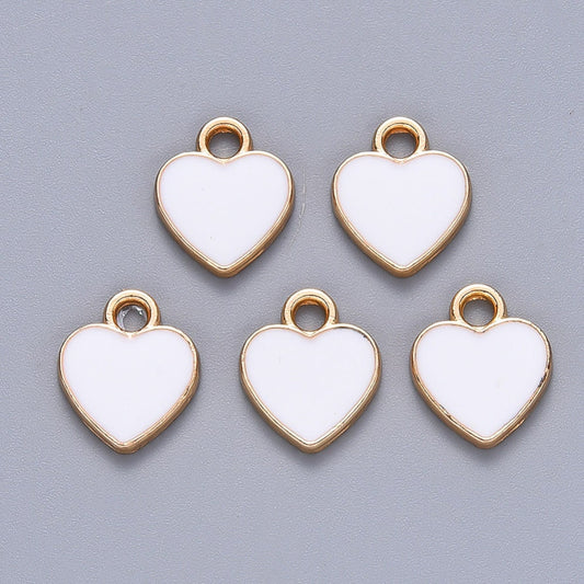 white heart charms