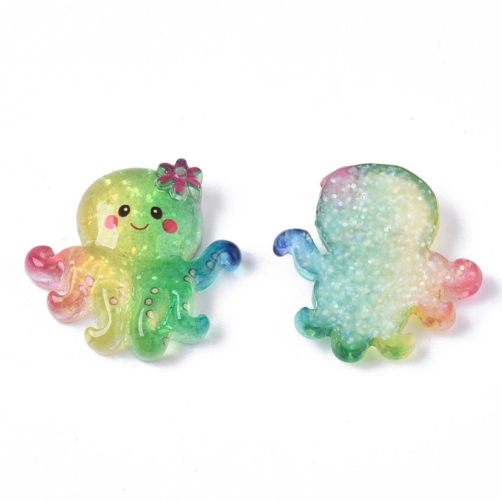 octopus resin embellishments, 22mm