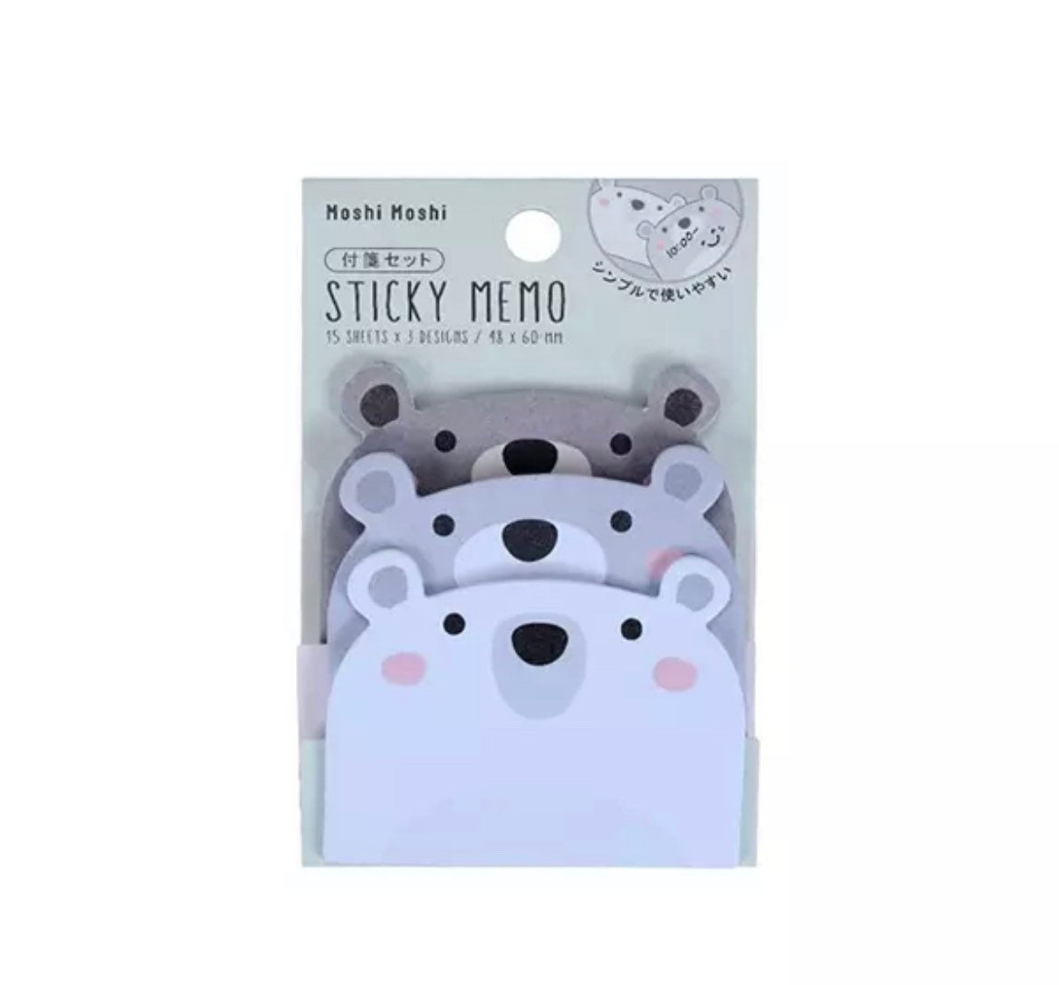 Bear sticky note, bear memo