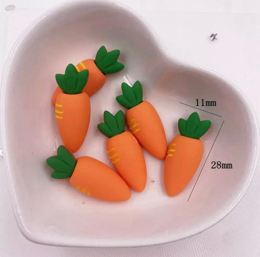 Carrot resin cabochons, 28mm